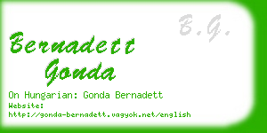 bernadett gonda business card